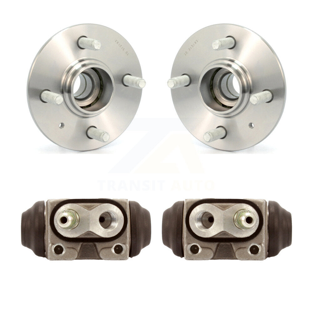 Wheel Cylinders And Hub Bearing Assembly Rear Kit For 2000-2002 Hyundai Accent