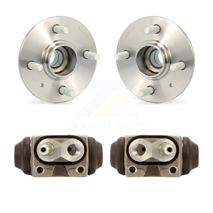 Wheel Cylinders And Hub Bearing Assembly Rear Kit For 2000-2002 Hyundai Accent