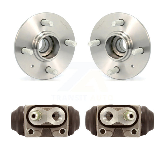 Wheel Cylinders And Hub Bearing Assembly Rear Kit For 2000-2002 Hyundai Accent