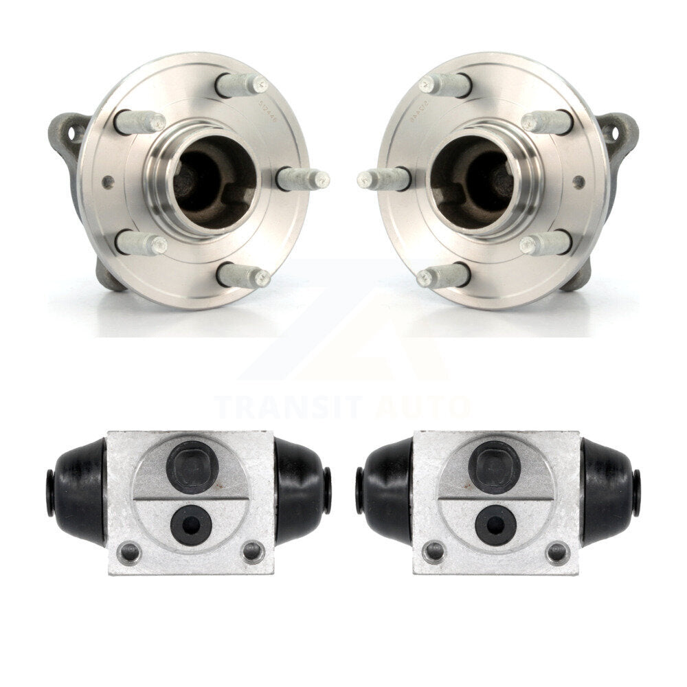 Wheel Cylinders And Hub Bearing Assembly Rear Kit For 2011-2012 Chevrolet Cruze