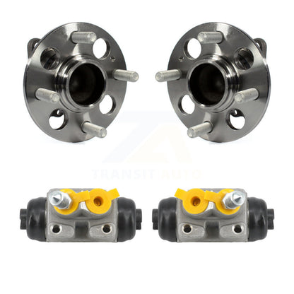 Wheel Cylinders And Hub Bearing Assembly Rear Kit For 2012-2017 Hyundai Accent