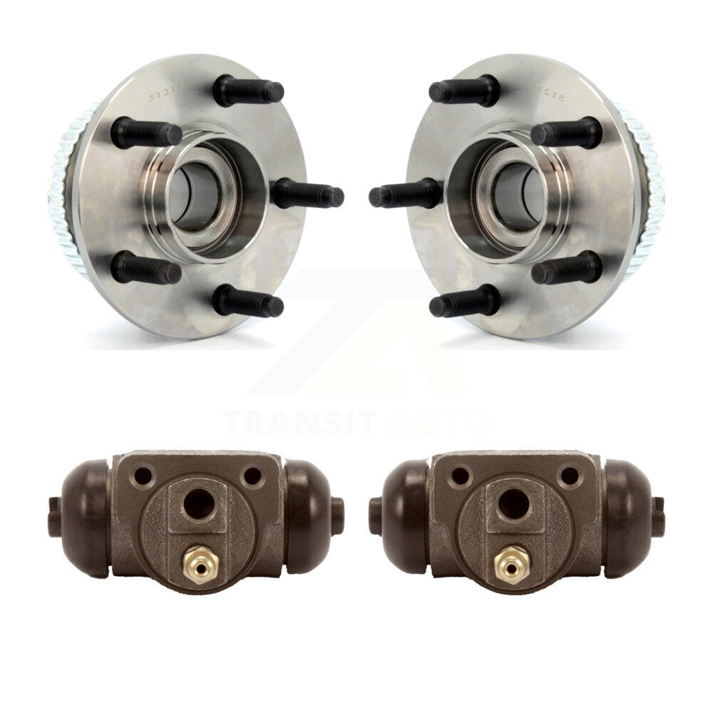 Wheel Cylinders And Hub Bearing Assembly Rear Kit For Ford Taurus Mercury Sable