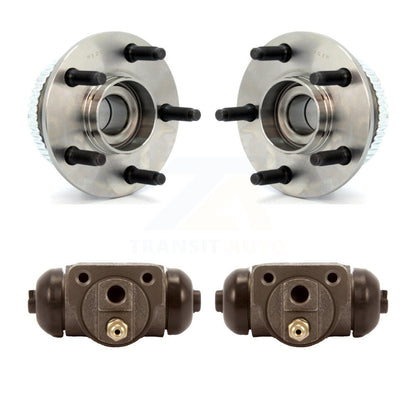 Wheel Cylinders And Hub Bearing Assembly Rear Kit For Ford Taurus Mercury Sable