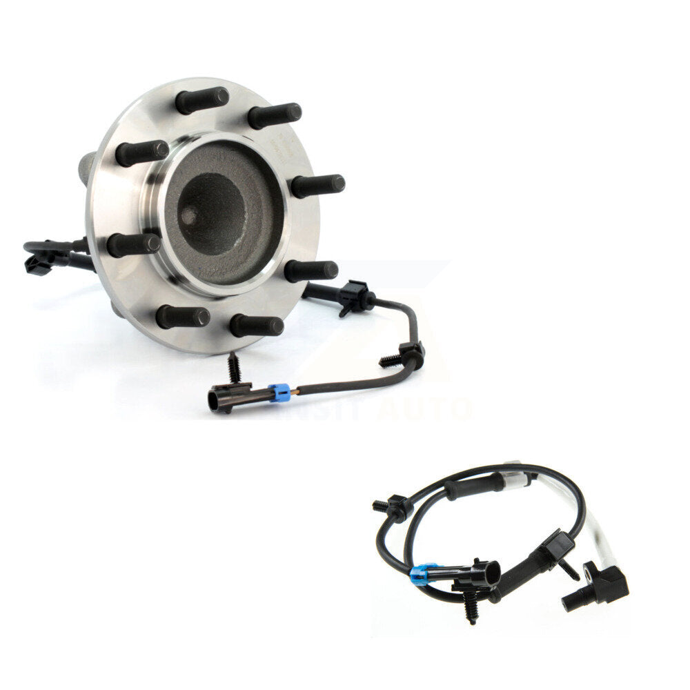 Wheel Hub Bearing & Extra Sensor Front Kit For Chevrolet Express 3500 GMC Savana