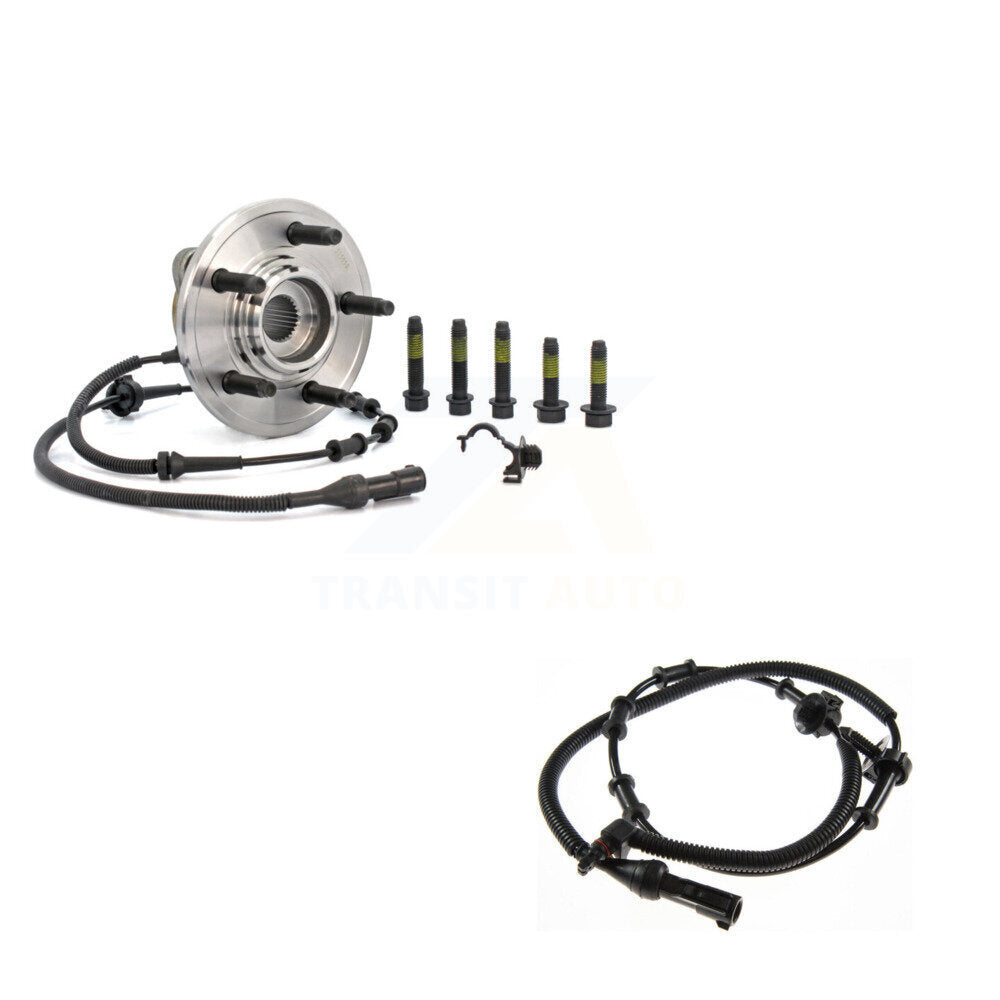 Wheel Hub Bearing & Extra ABS Sensor Front Kit For Ford Explorer Lincoln Aviator