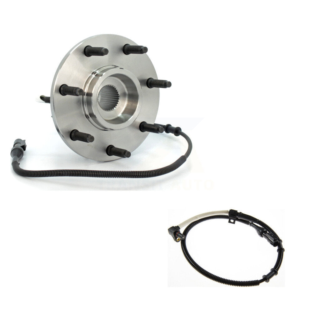 Wheel Hub Bearing & Extra ABS Sensor Front Kit For 1999 Ford F-250 with Harness