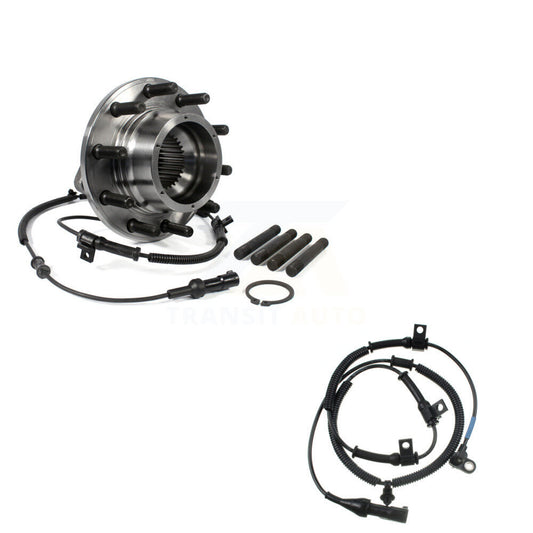 Wheel Hub Bearing & Extra Sensor Front Kit For Ford F-550 Super Duty F-450 4 X