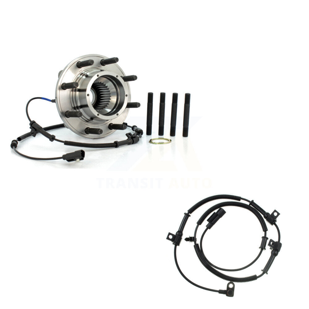 Wheel Hub Bearing And Extra ABS Sensor Front Kit For Ford F-250 Super Duty