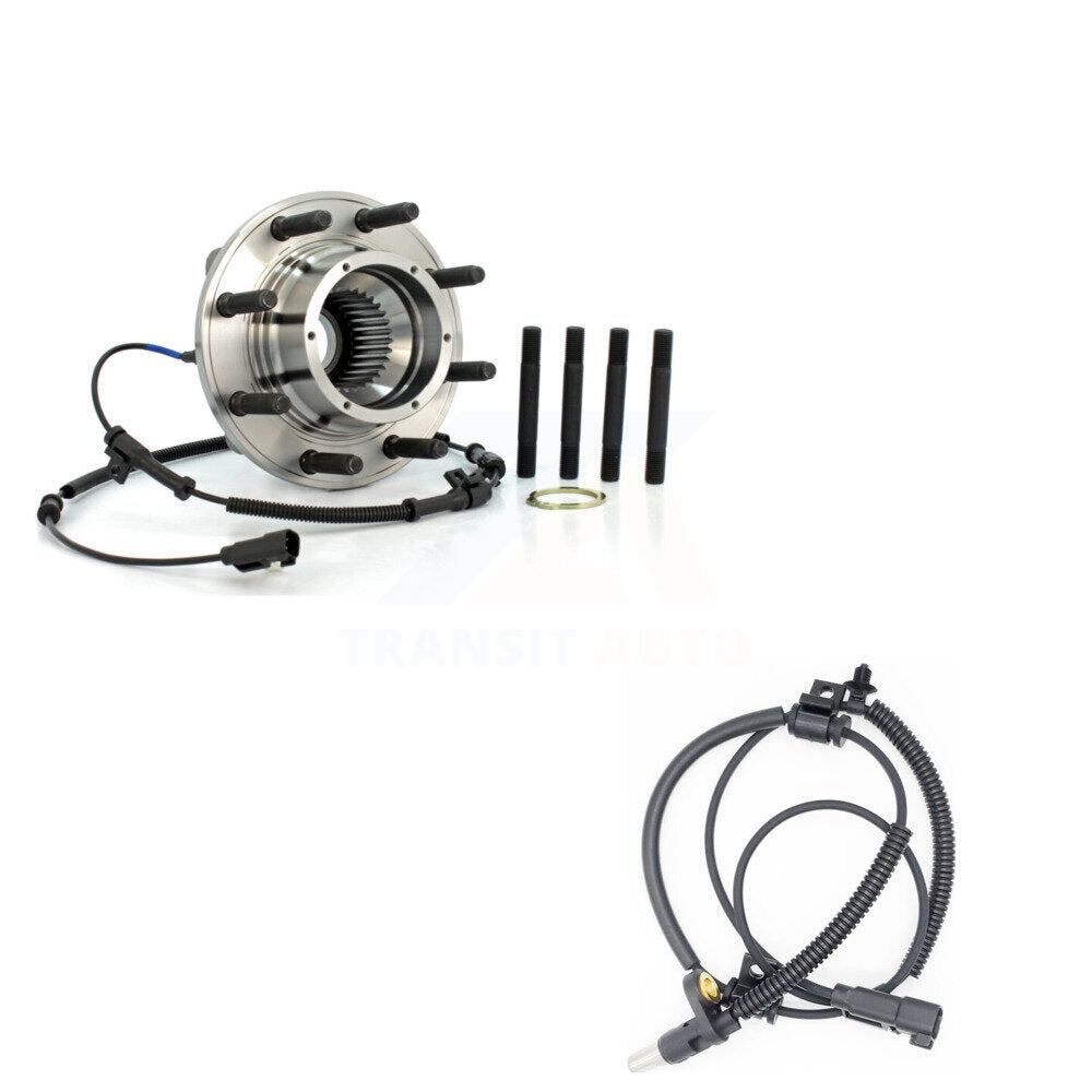 Wheel Hub Bearing And Extra ABS Sensor Front Kit For Ford F-250 Super Duty
