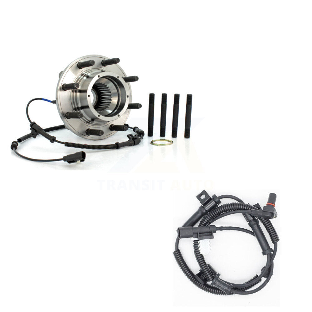 Wheel Hub Bearing And Extra ABS Sensor Front Kit For Ford F-250 Super Duty