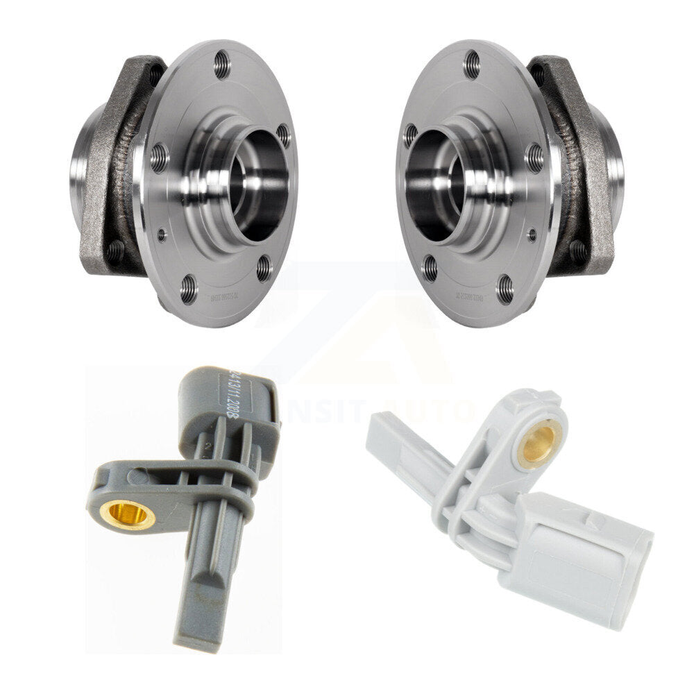 Wheel Hub Bearing & Sensor Rear Kit For Volkswagen Audi Golf SportWagen R A3 S3
