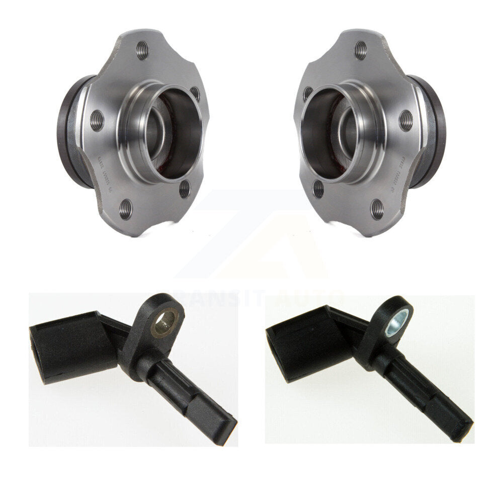 Wheel Hub Bearing And ABS Sensor Rear Kit For Audi A4 A5 A6