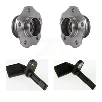 Wheel Hub Bearing And ABS Sensor Rear Kit For Audi A4 A5 A6