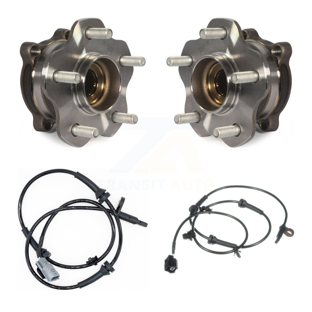 Wheel Hub Bearing & ABS Sensor Rear Kit For Nissan Pathfinder INFINITI QX60 JX35
