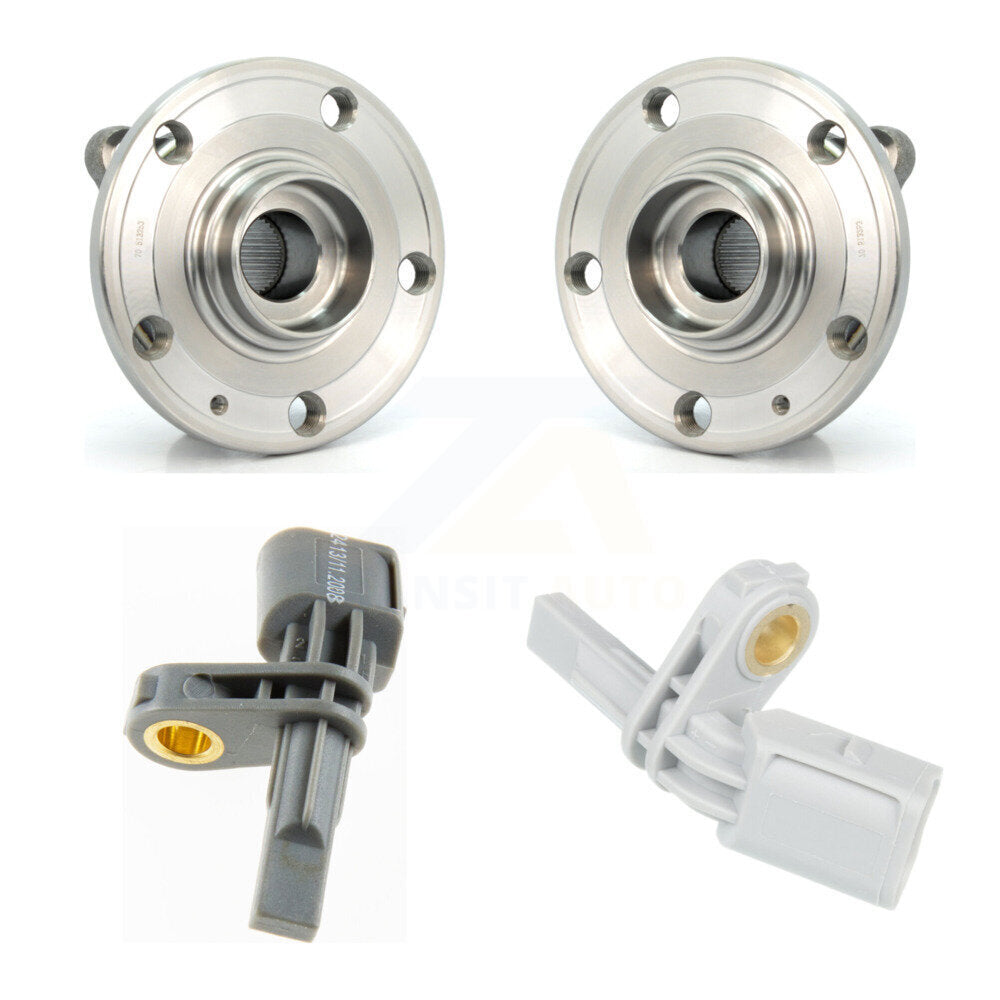 Wheel Hub Bearing And ABS Sensor Rear Kit For Audi Q3 Quattro Volkswagen CC