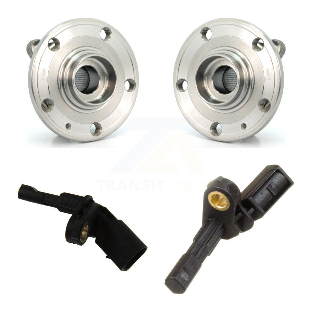 Wheel Hub Bearing & Sensor Rear Kit For Volkswagen Passat CC Audi A3 Quattro R32