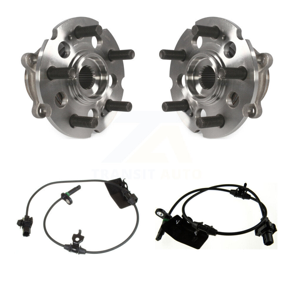 Wheel Hub Bearing ABS Sensor Rear Kit For Honda Pilot AWD with 3.5L 4-Wheel