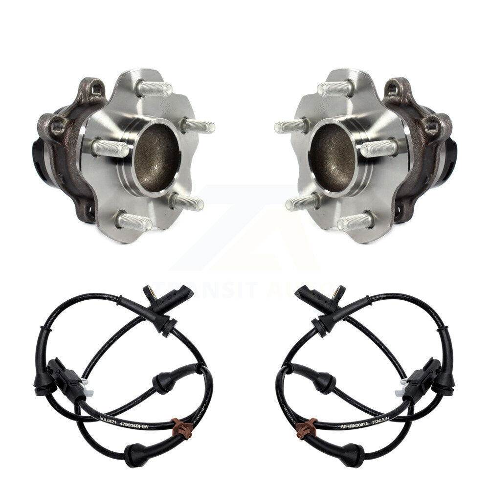 Wheel Hub Bearing ABS Sensor Rear Kit For 2018 Nissan Rogue FWD with 4-Wheel