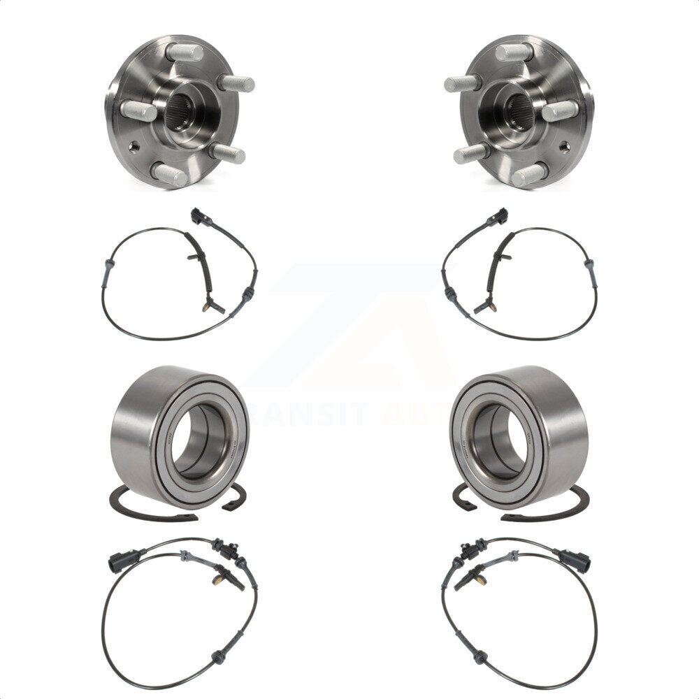 Wheel Bearing & Sensor Front Rear Kit For 2008-2012 Land Rover LR2 with Harness