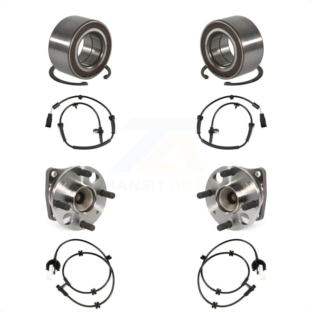 Wheel Bearing Sensor Front Rear Kit For 2011-2014 Mazda 2 1.5L with 4-Wheel ABS