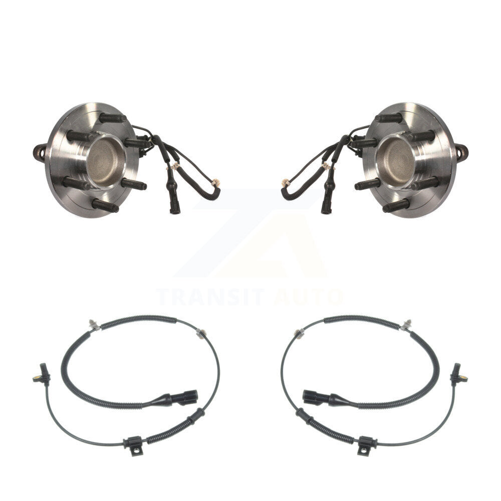 Wheel Hub Bearing & Extra Sensor Front Kit For Ford Expedition Lincoln Navigator