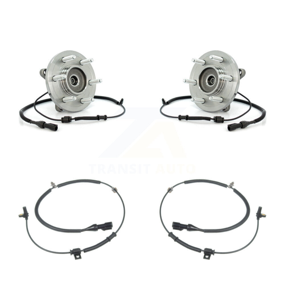 Wheel Hub Bearing & Extra Sensor Front Kit For Ford Expedition Lincoln Navigator