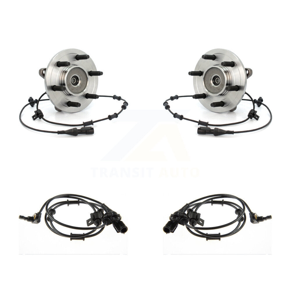 Wheel Hub Bearing & Extra Sensor Front Kit For Ford Expedition Lincoln Navigator