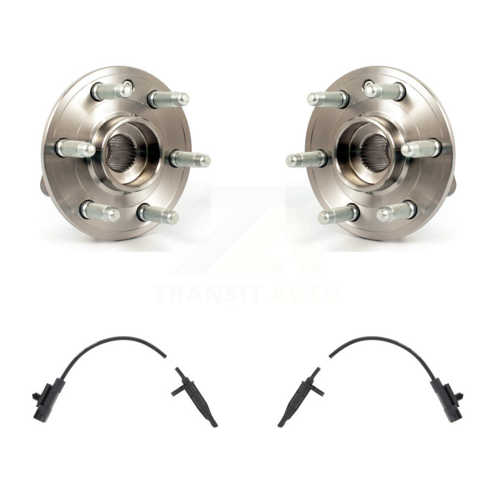 Wheel Hub Bearing Sensor Front Kit For 13-16 Cadillac SRX 3.6L with 4-Wheel ABS