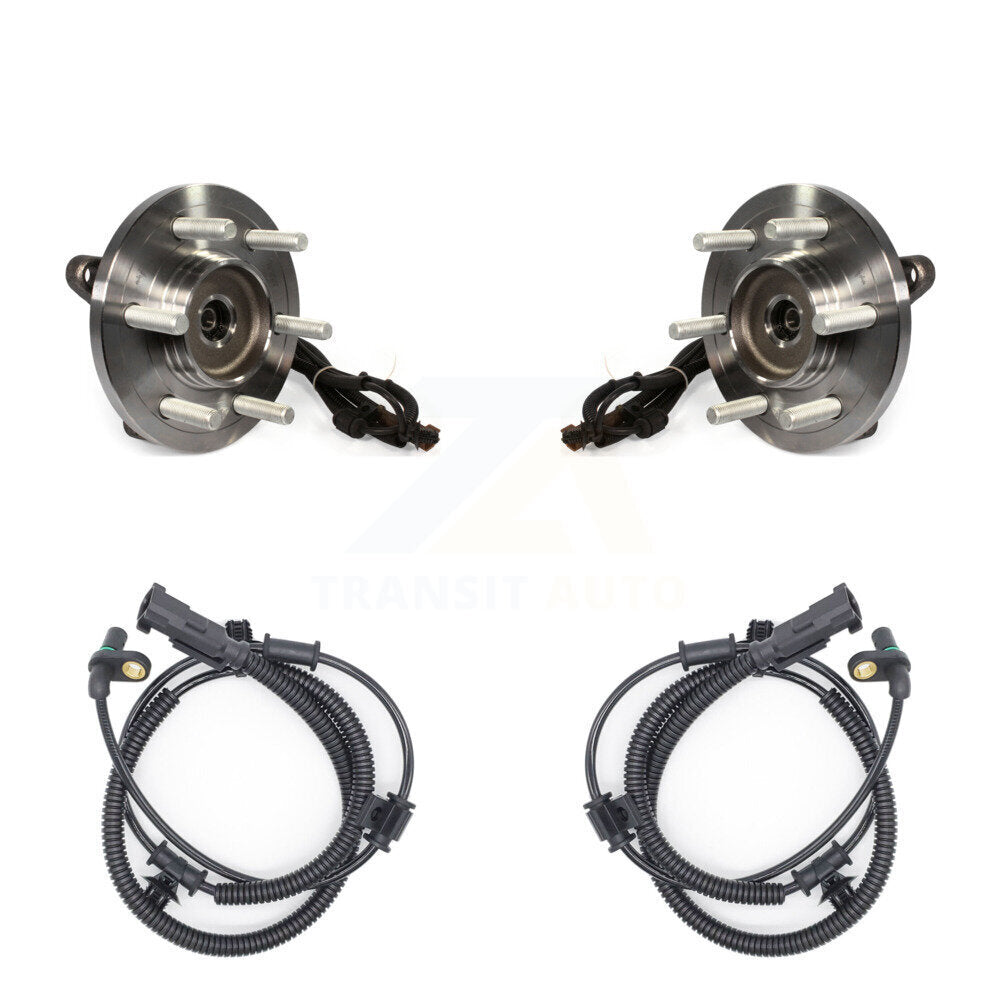Wheel Hub Bearing And Extra ABS Sensor Front Kit For Ford F-150