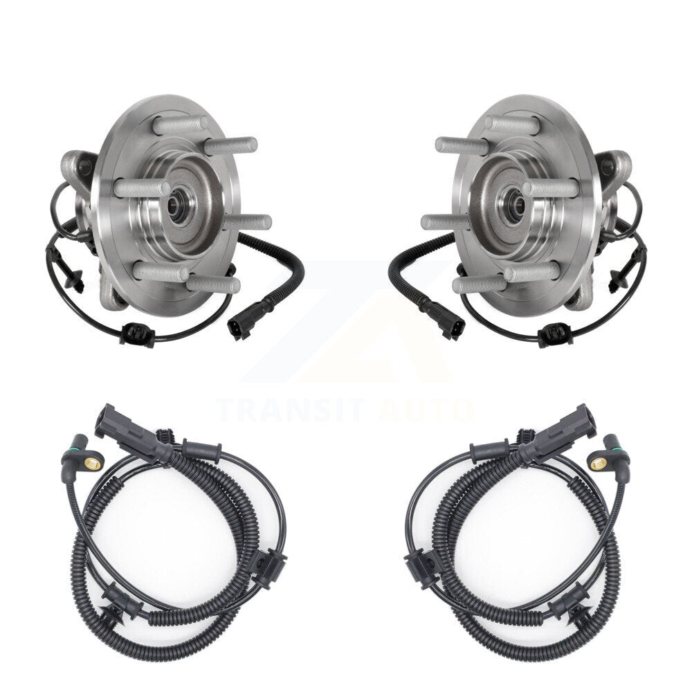 Wheel Hub Bearing & Extra Sensor Front Kit For Ford Expedition Lincoln Navigator