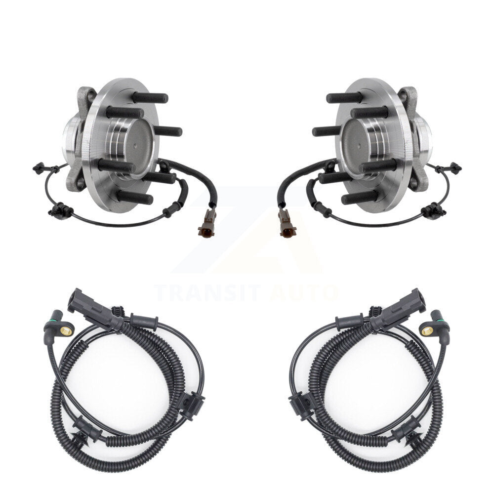 Wheel Hub Bearing & Extra ABS Sensor Front Kit For Ford F-150 Expedition Lincoln