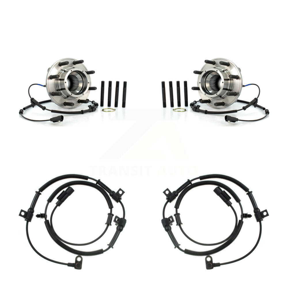 Wheel Hub Bearing And Extra ABS Sensor Front Kit For Ford F-250 Super Duty
