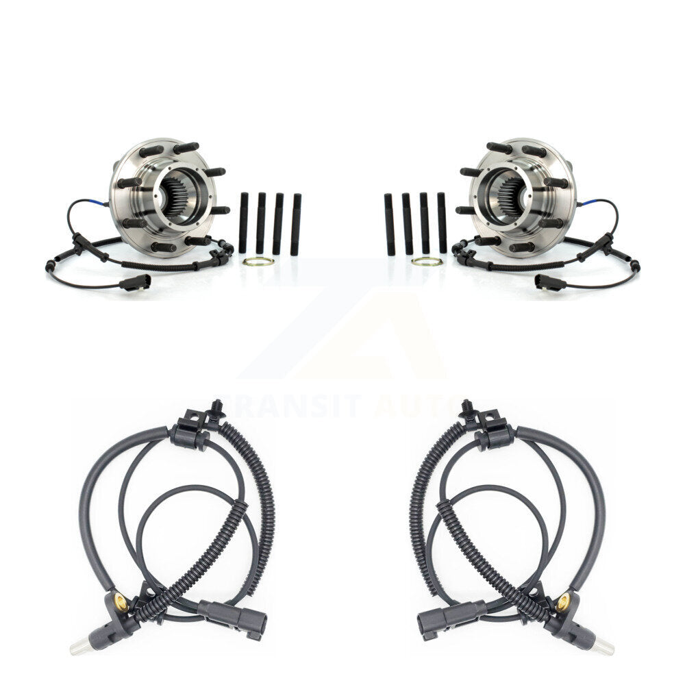 Wheel Hub Bearing And Extra ABS Sensor Front Kit For Ford F-250 Super Duty