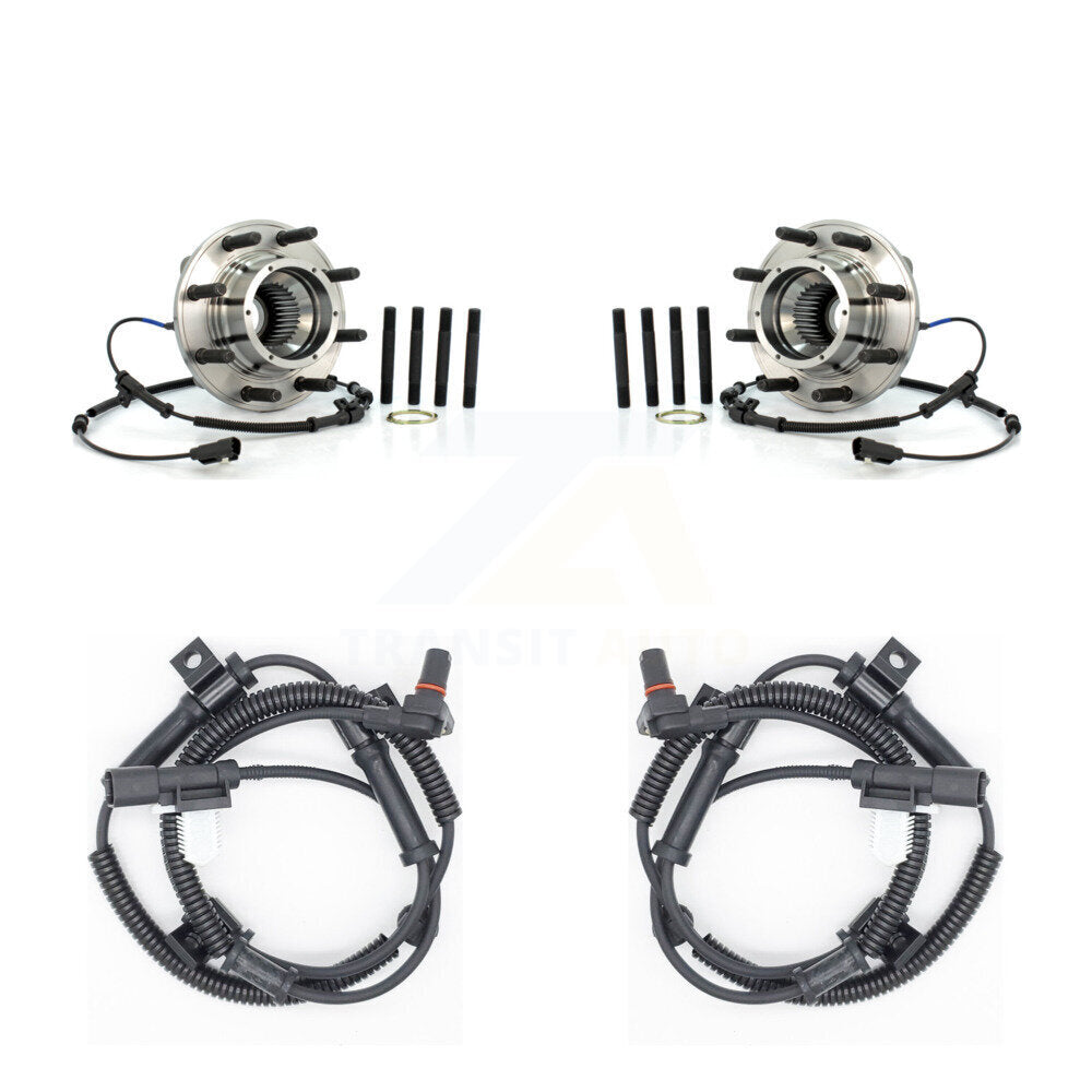 Wheel Hub Bearing And Extra ABS Sensor Front Kit For Ford F-250 Super Duty