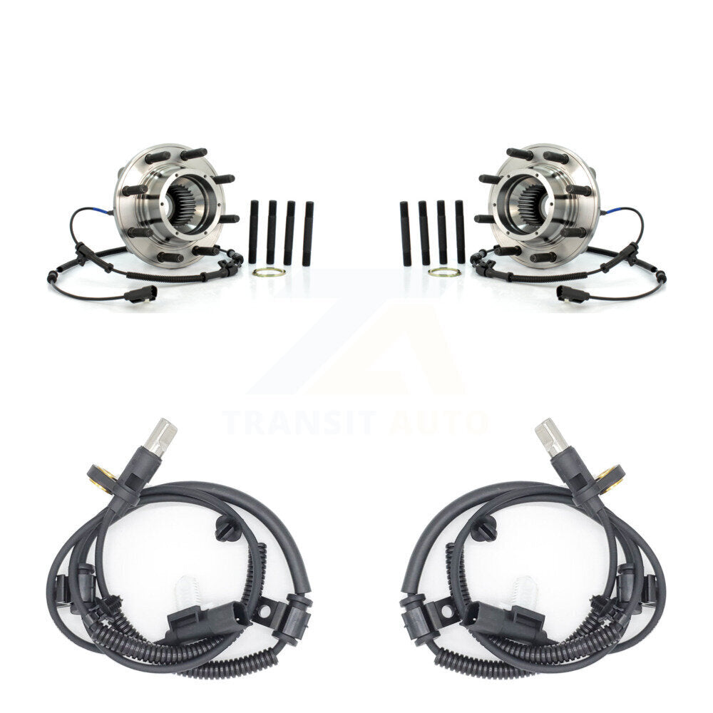 Wheel Hub Bearing And Extra ABS Sensor Front Kit For Ford F-250 Super Duty