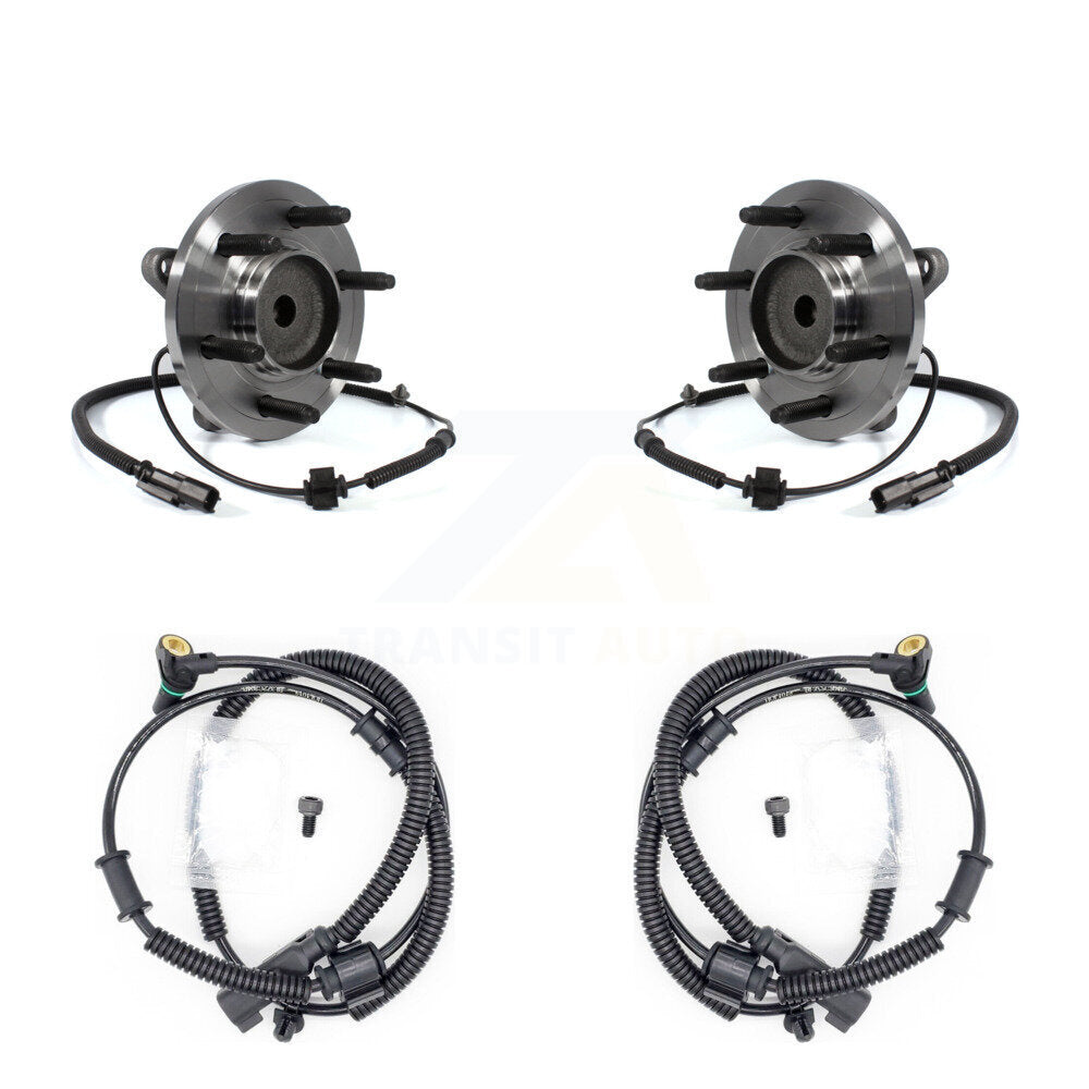 Wheel Hub Bearing & Extra ABS Sensor Front Kit For Ford F-150 Expedition Lincoln