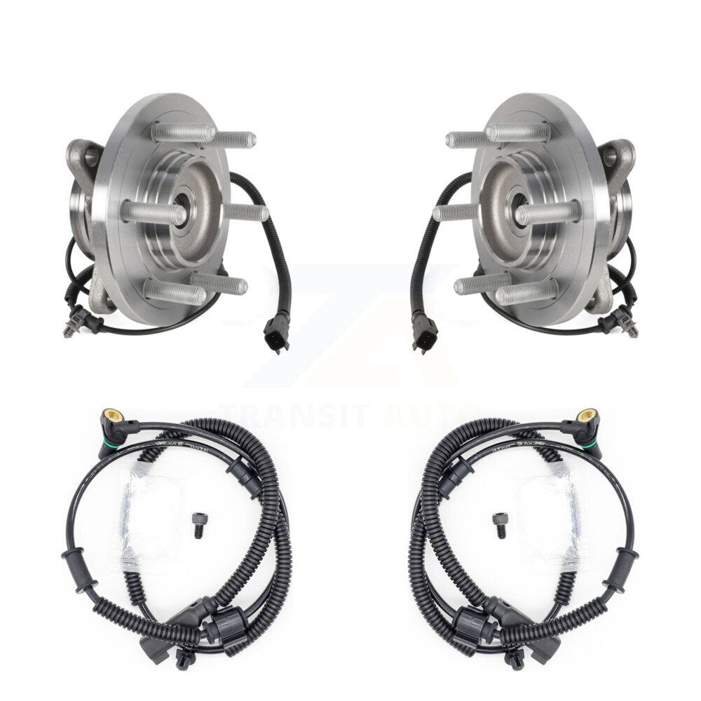 Wheel Hub Bearing & Extra Sensor Front Kit For Ford Expedition Lincoln Navigator