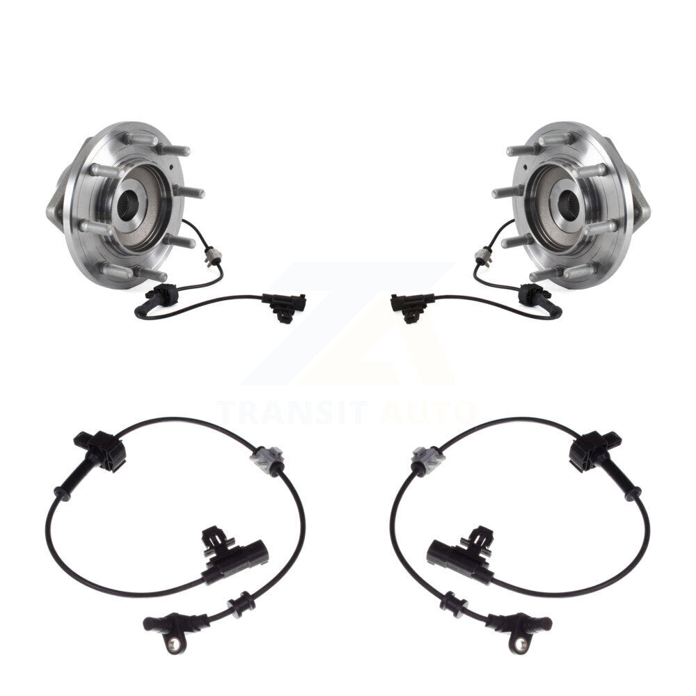 Wheel Hub Bearing Extra Sensor Front Kit For Chevrolet Silverado 3500 HD GMC 4WD