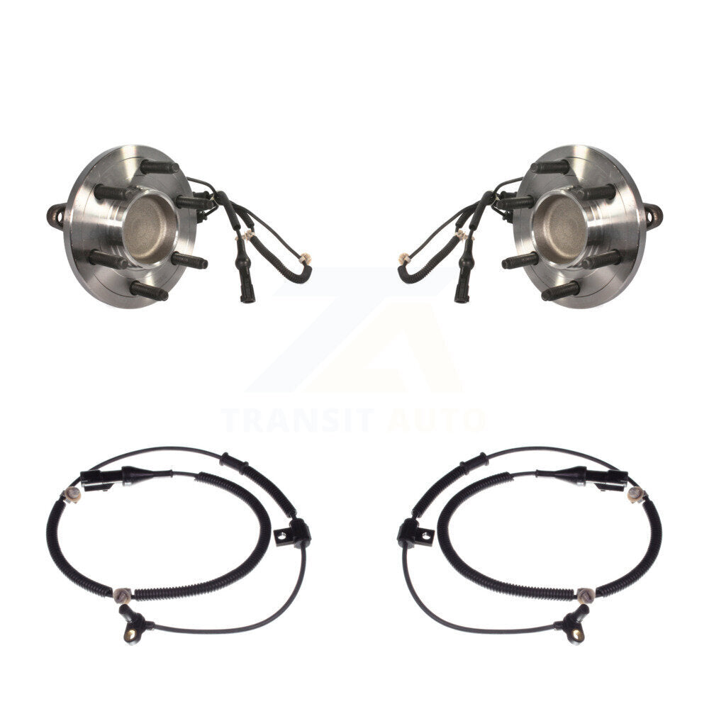 Wheel Hub Bearing & Extra Sensor Front Kit For Ford Expedition Lincoln Navigator