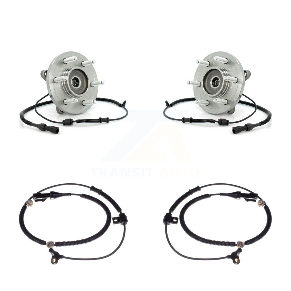 Wheel Hub Bearing & Extra Sensor Front Kit For Ford Expedition Lincoln Navigator