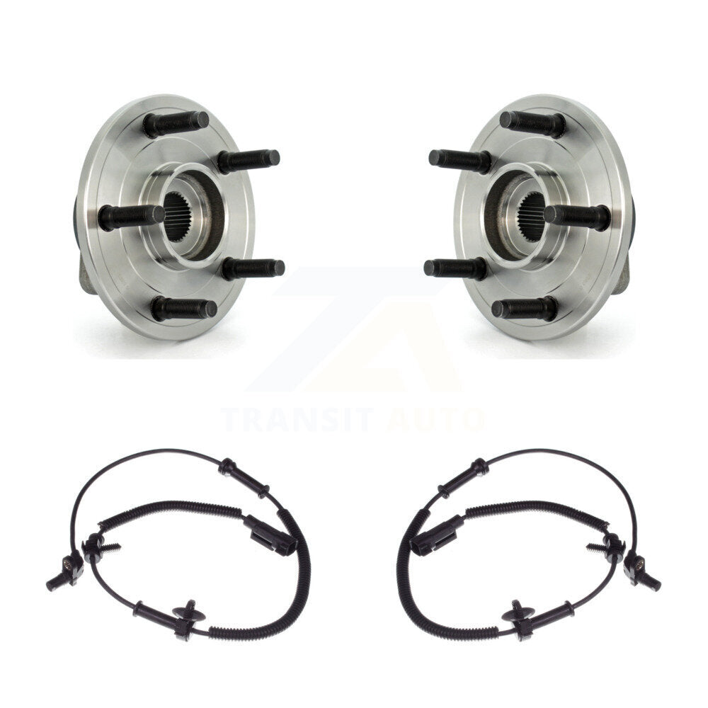 Wheel Hub Bearing Sensor Front Kit For 2007 Dodge Ram 1500 4WD with 2-Wheel ABS