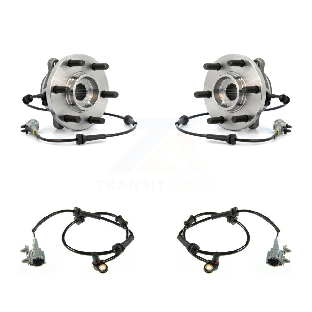 Wheel Hub Bearing & Extra Sensor Front Kit For Nissan Frontier Pathfinder Xterra