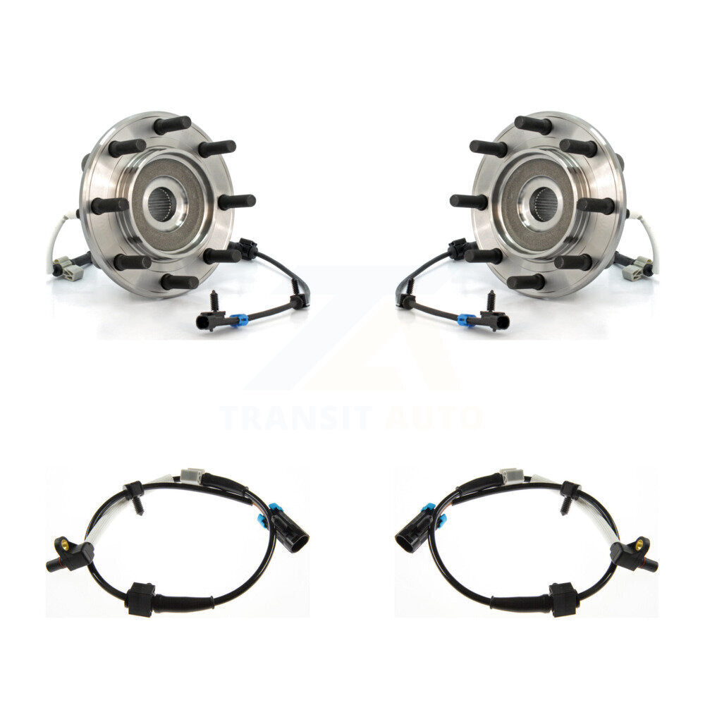 Wheel Hub Bearing And Extra ABS Sensor Front Kit For Chevrolet Silverado 3500