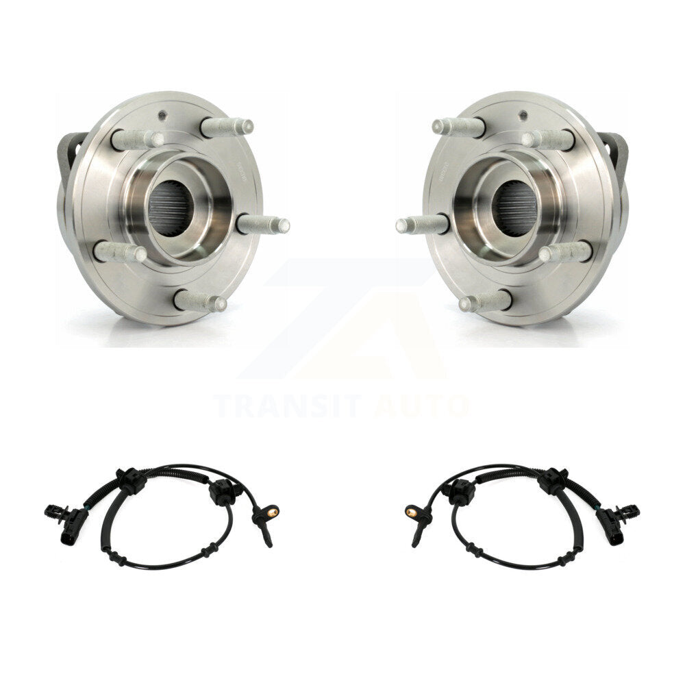 Wheel Hub Bearing And ABS Sensor Front Kit For 2013-2019 Cadillac ATS AWD