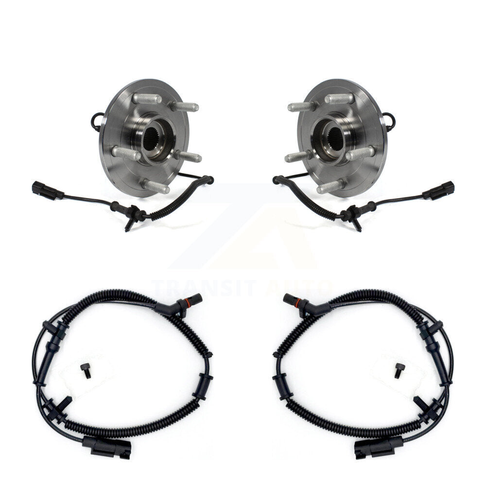 Wheel Hub Bearing And Extra ABS Sensor Front Kit For Ram 1500 Classic 4WD