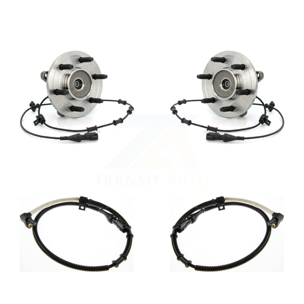 Wheel Hub Bearing & Extra Sensor Front Kit For Ford Expedition Lincoln Navigator