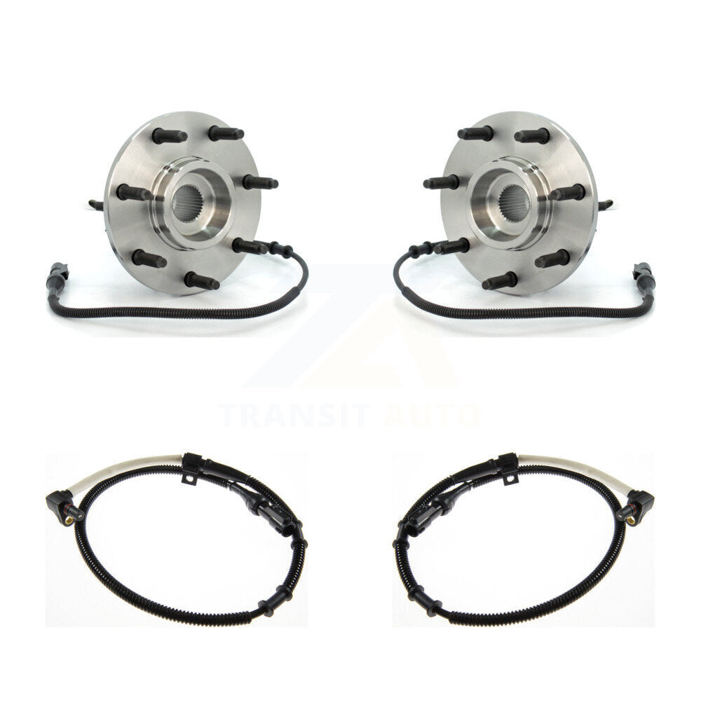 Wheel Hub Bearing & Extra ABS Sensor Front Kit For 1999 Ford F-250 with Harness