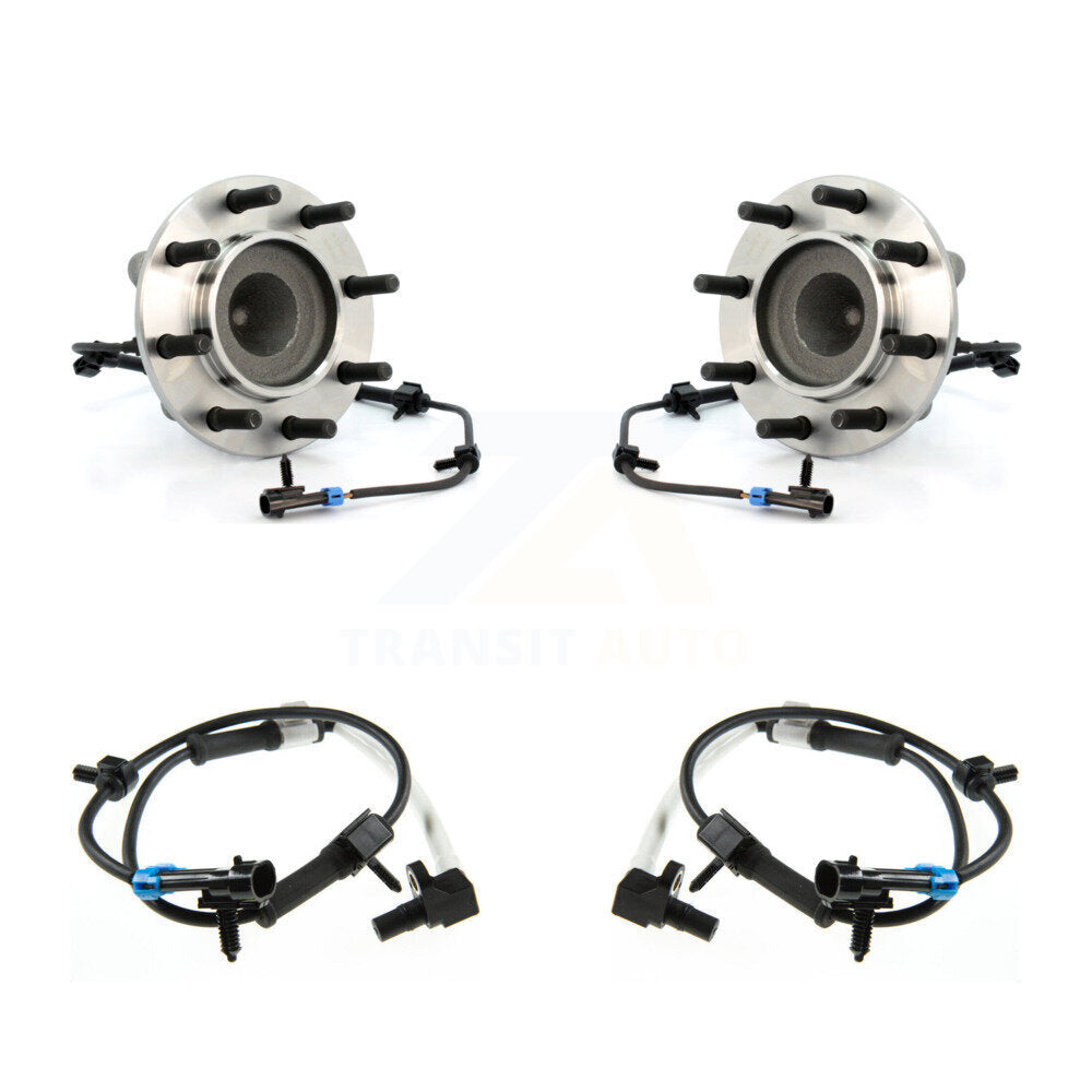 Wheel Hub Bearing & Extra Sensor Front Kit For Chevrolet Express 3500 GMC Savana