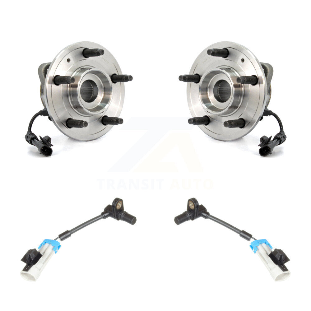 Wheel Hub Bearing & Extra Sensor Front Kit For Chevrolet Equinox Pontiac Torrent