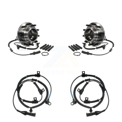 Wheel Hub Bearing & Extra Sensor Front Kit For Ford F-550 Super Duty F-450 4 X